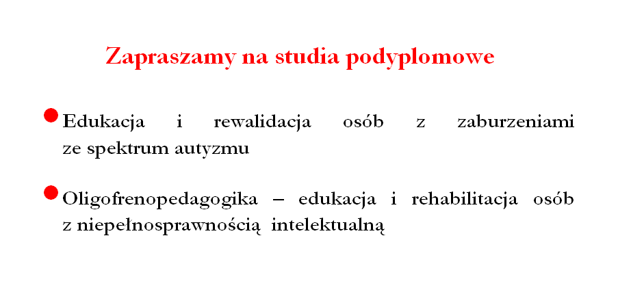 oferta kierunków na studia podyplomowe
