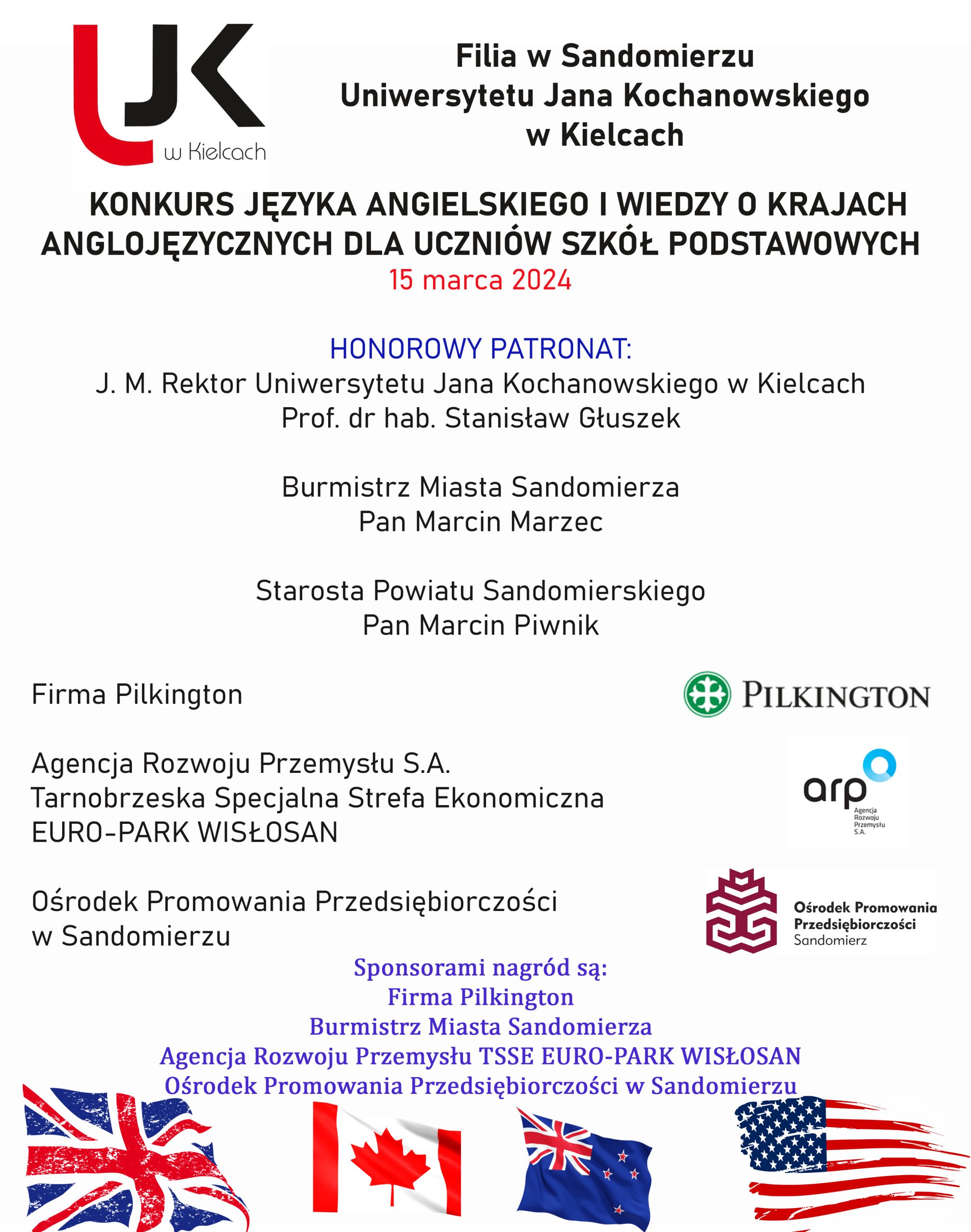 plakat ze sponsorami konkursu arp tarnobrzeg pilkington polska burmistrz sandomierza